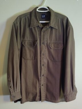 GAP Men's Brown Utility Shirt Jacket